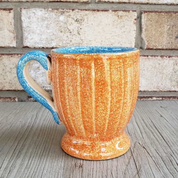 Vintage Orange & Blue Mug AS-IS